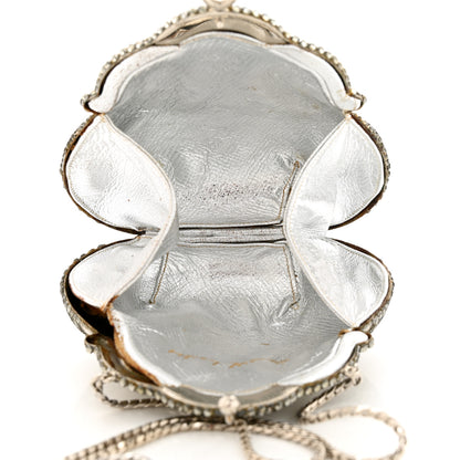 Judith Leiber Swarovski Crystal Chatelaine Minaudiere Silver 12 of 15