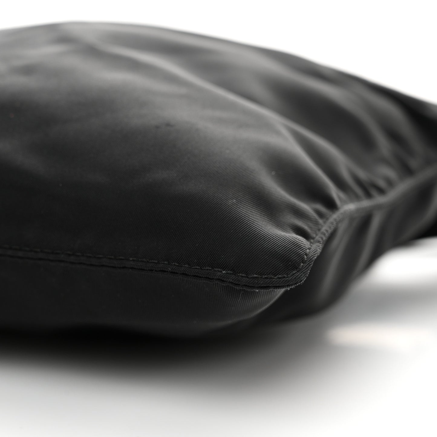 Nylon Saffiano Flat Messenger Bag Black