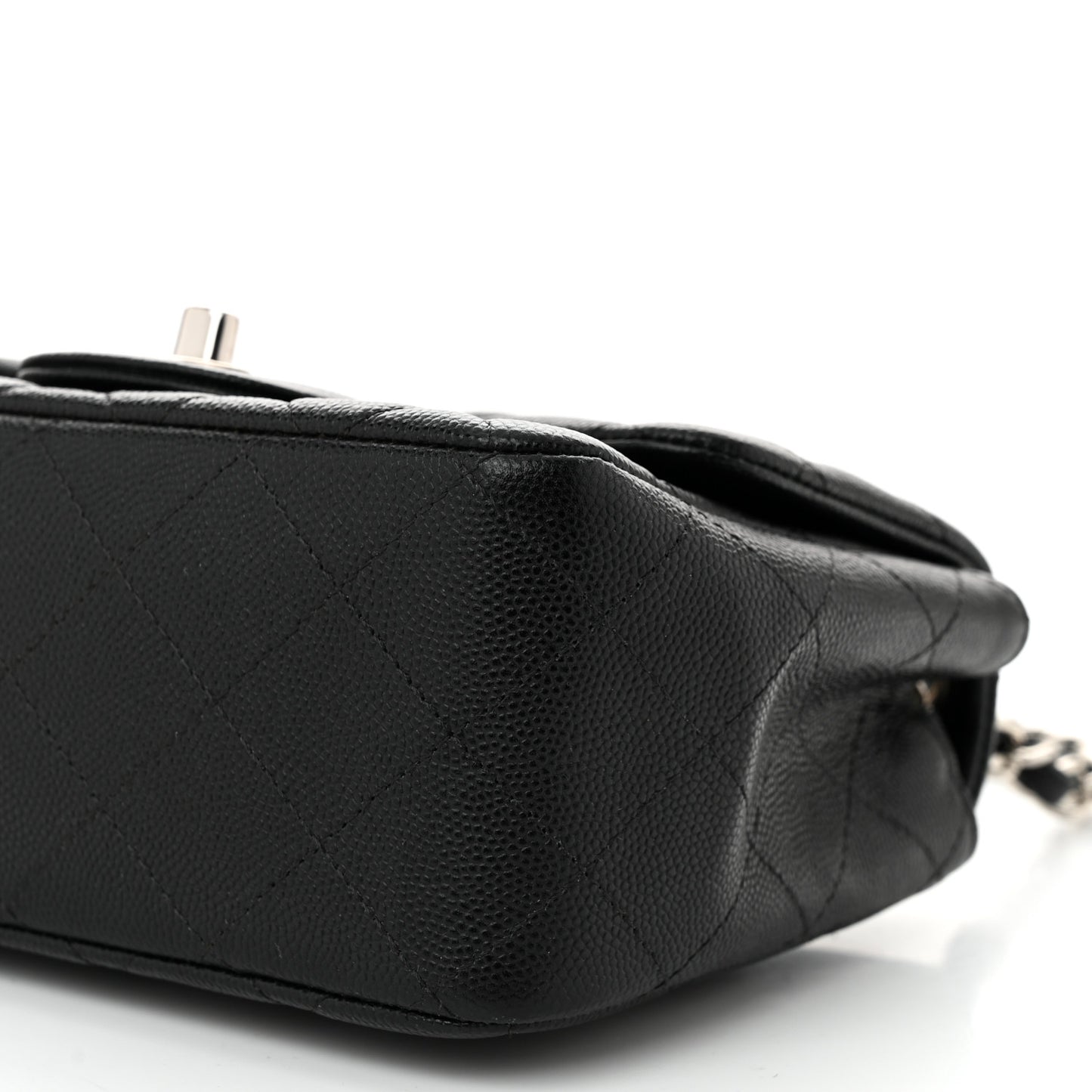 Caviar Quilted Mini Square Flap Black