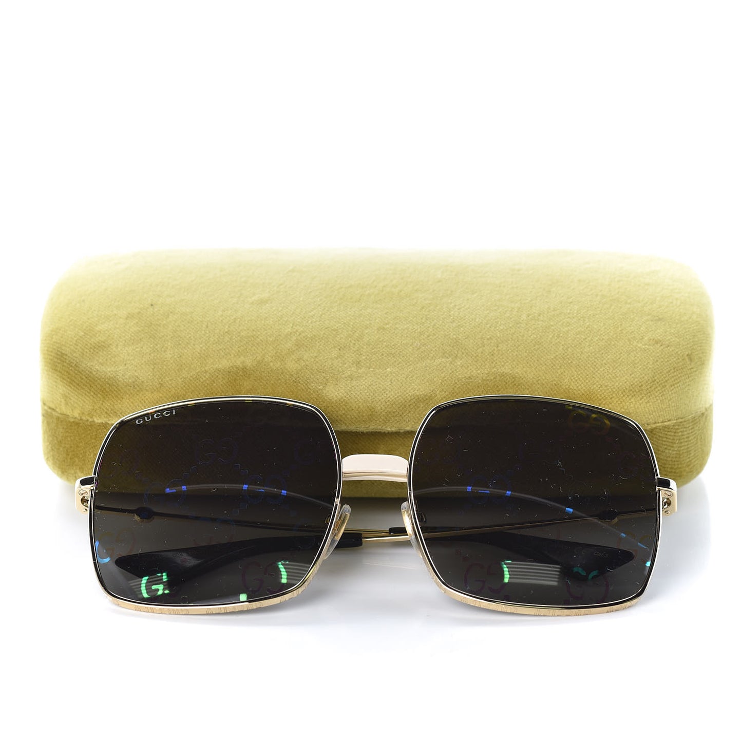 Rectangular Frame Sunglasses GG0414S Black