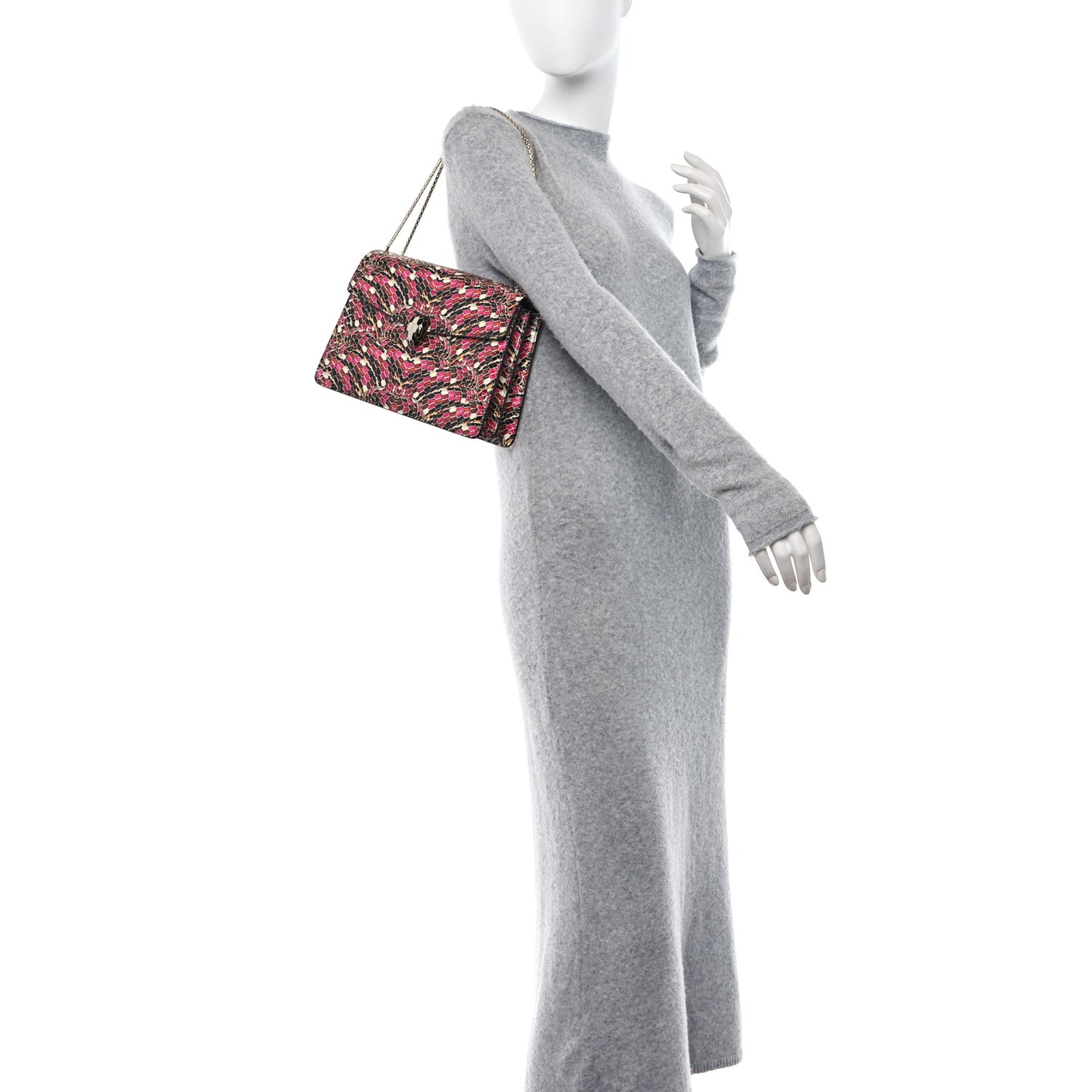 Elaphe Serpenti Forever Crossbody Bag Black Multicolor