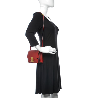 Celine Smooth Calfskin Small Classic Box Flap Bag Red 2 of 13