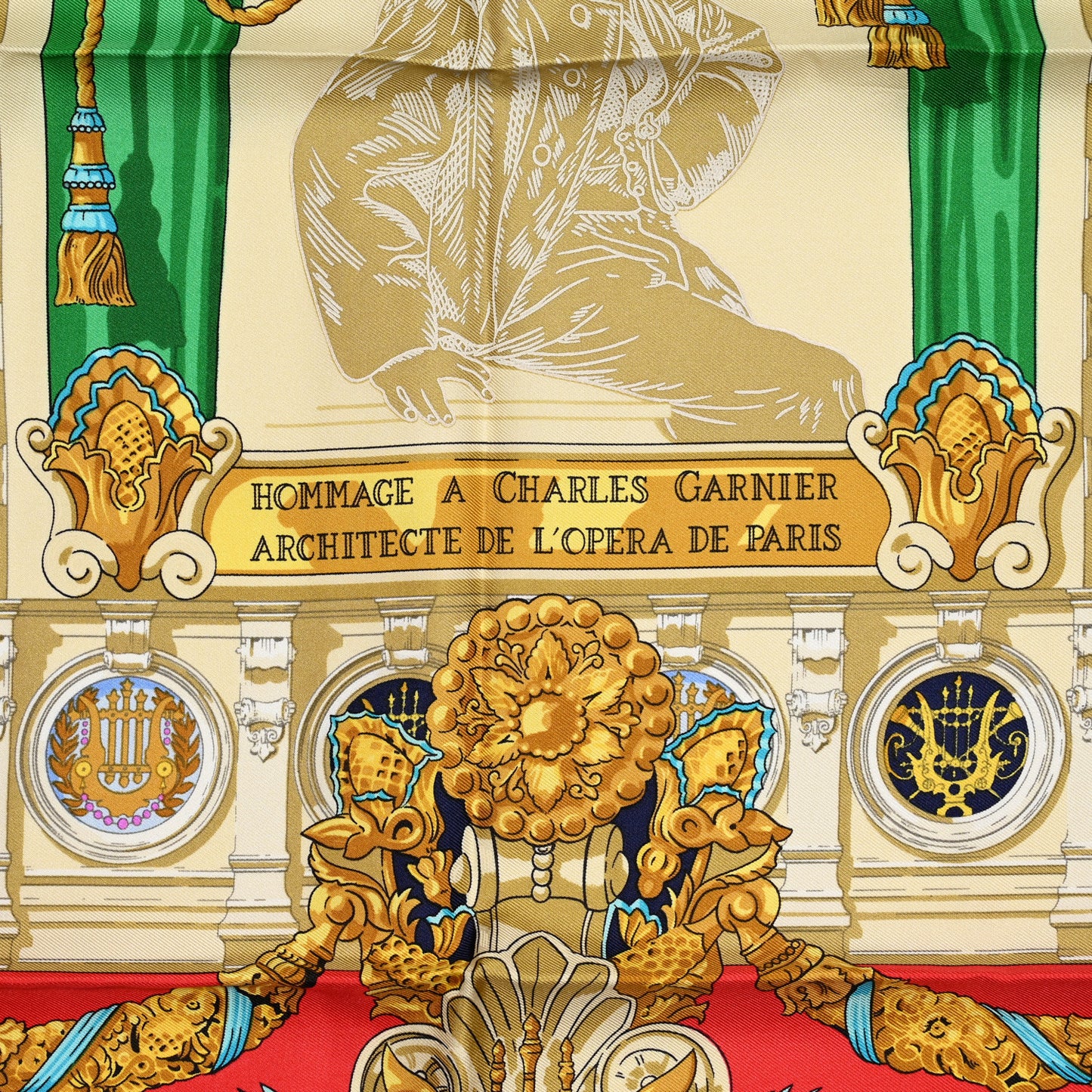 Silk Hommage A Charles Garnier Architecte De L'Opera De Paris Scarf 90