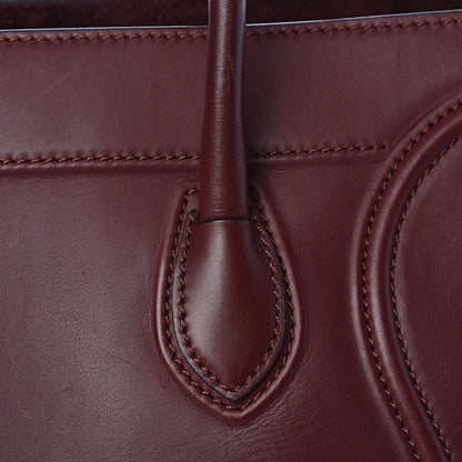 Celine Natural Calfskin Medium Phantom Luggage Burgundy 10 of 17
