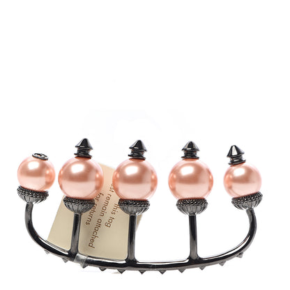 Gucci Metal Pearl Multi-Finger Ring Pink 1 of 4