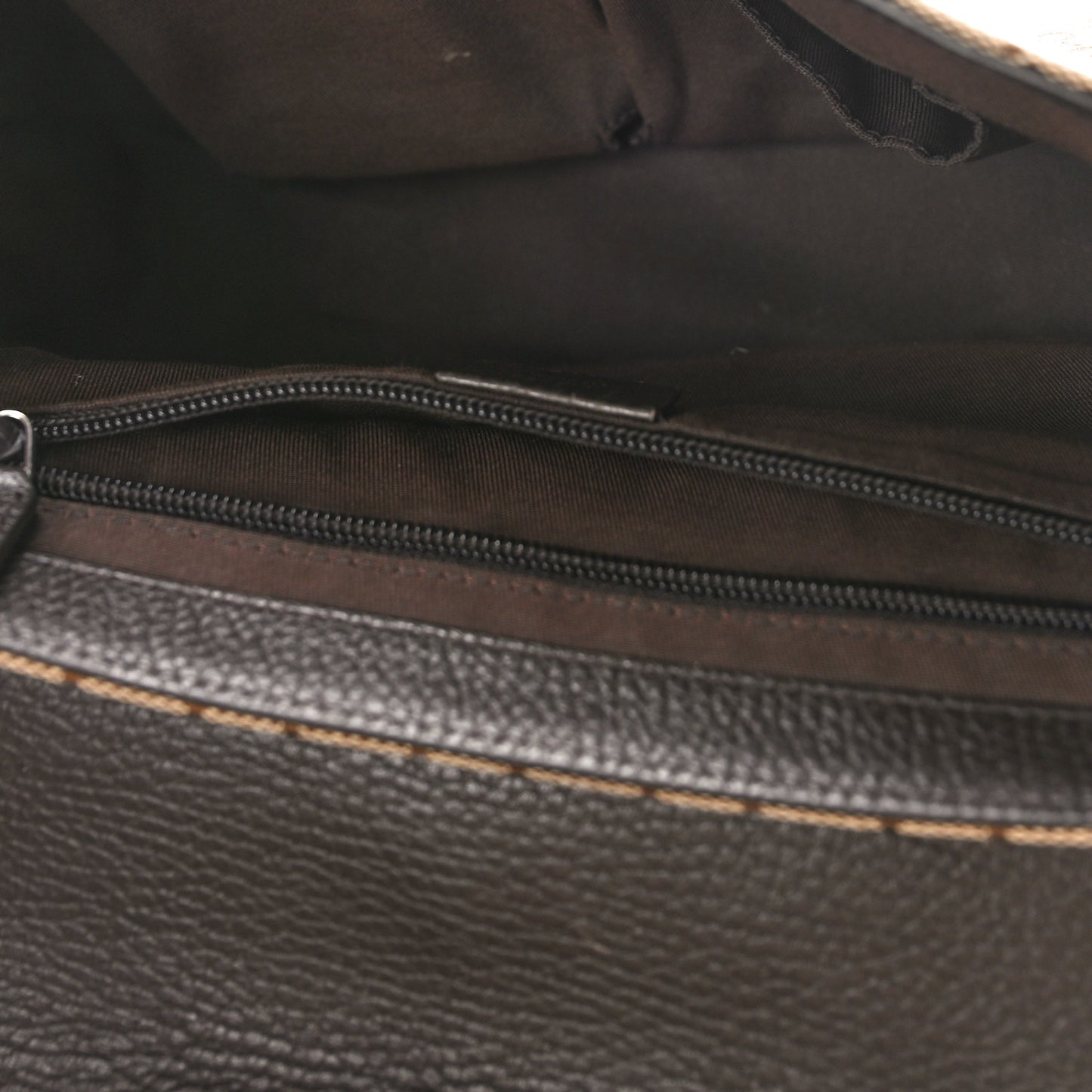 Monogram Flap Messenger Bag Beige Dark Brown