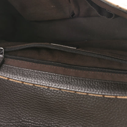 Gucci Monogram Flap Messenger Bag Beige Dark Brown 5 of 10