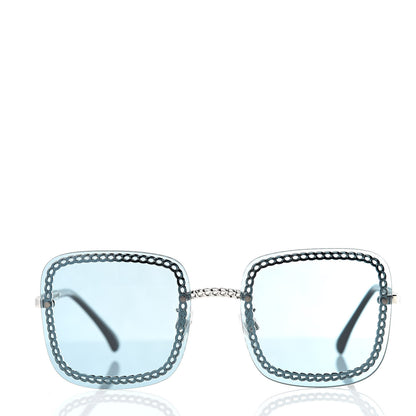 Chanel Chain Square Sunglasses 4244 Blue 3 of 9