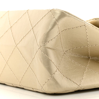 Chanel Metallic Aged Calfskin Quilted 2.55 Reissue 226 Flap Pale Gold 10 of 13