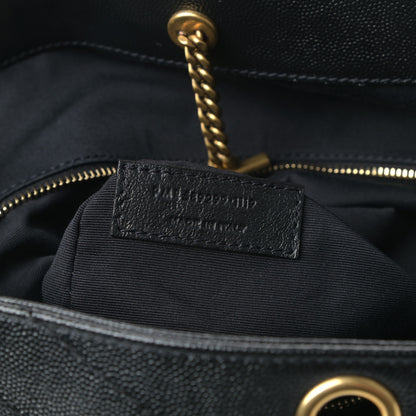 Saint Laurent Grain De Poudre Chevron Monogram Medium Nolita Black 7 of 10