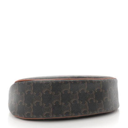 Celine Triomphe Canvas Calfskin Ava Shoulder Bag Tan 4 of 10