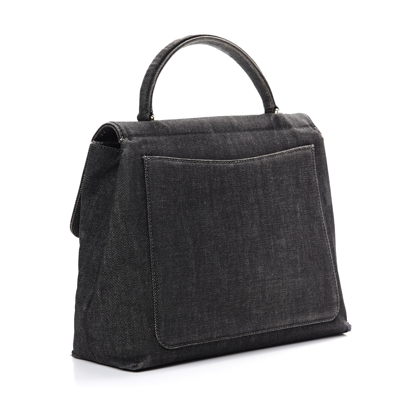 Chanel Denim Jumbo Kelly Flap Black 2 of 20