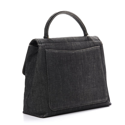 Chanel Denim Jumbo Kelly Flap Black 2 of 20