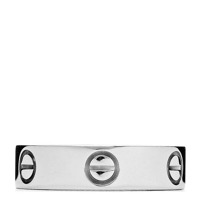 Cartier 18K White Gold 5.5mm LOVE Ring 55 7.25 1 of 4