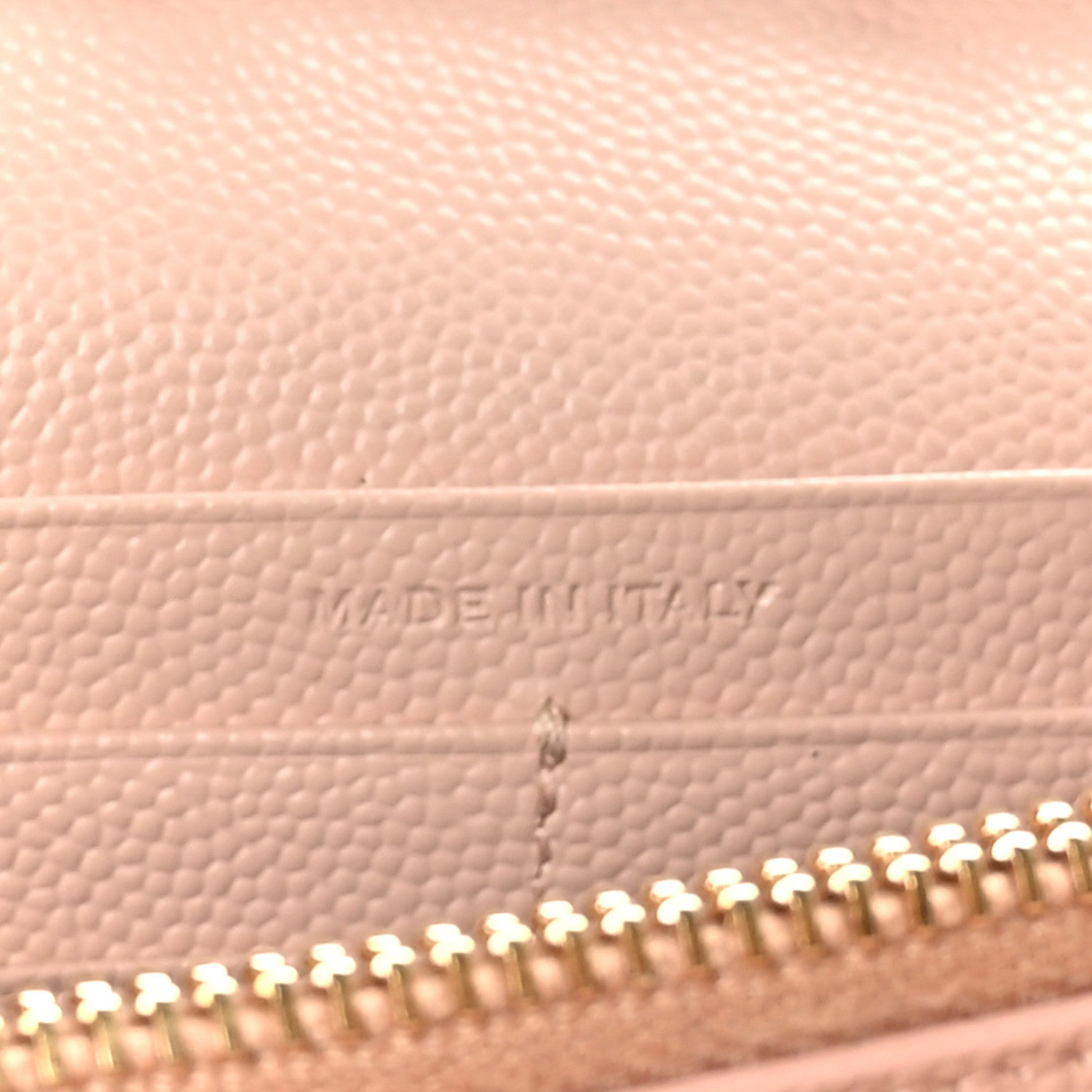 Saint Laurent Grain De Poudre Matelasse Chevron Monogram Chain Wallet Pale Pink 7 of 10