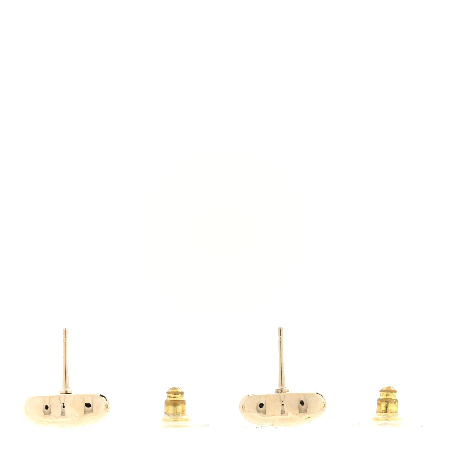 Chanel CC Heart Earrings Gold 3 of 4