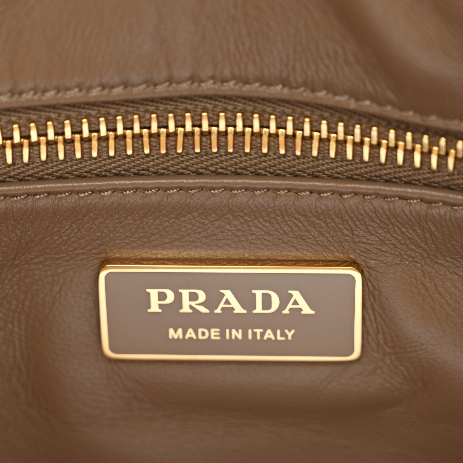 Prada Soft Calfskin Medium Aimee Shoulder Bag Travertine 6 of 10