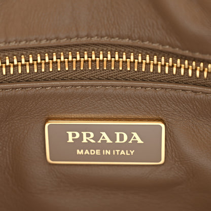 Prada Soft Calfskin Medium Aimee Shoulder Bag Travertine 6 of 10