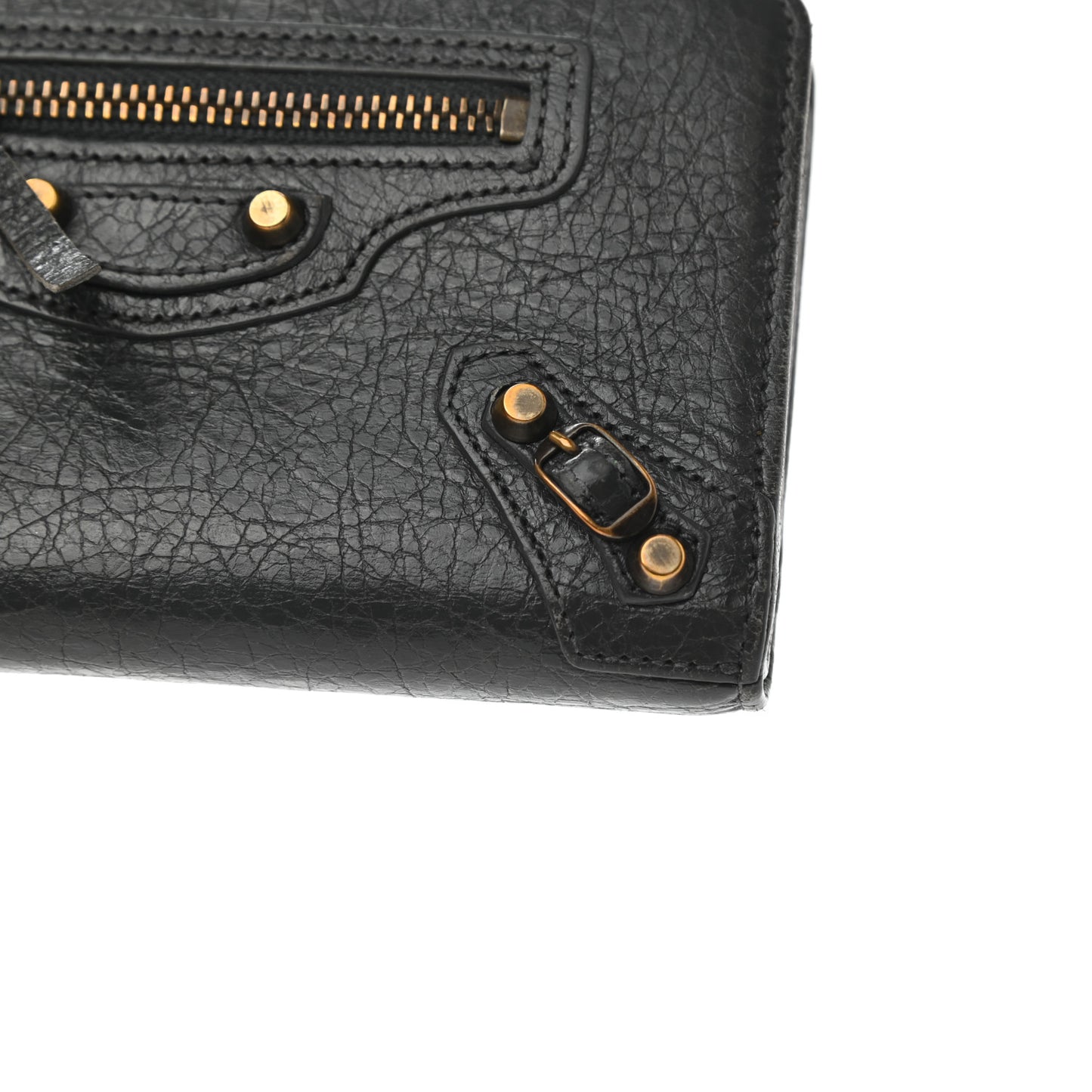 Agneau Classic Hardware Continental Zip Around Wallet Gris Fossile