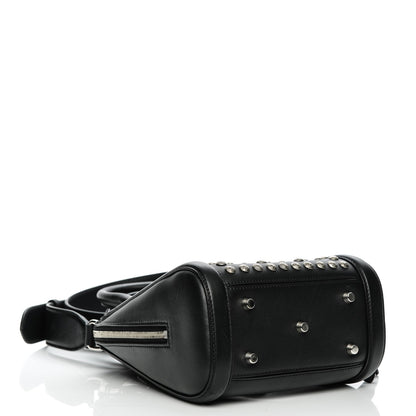 Alexander McQueen Calfskin Studded Crystal Embellished Small Heroine Black 4 of 7