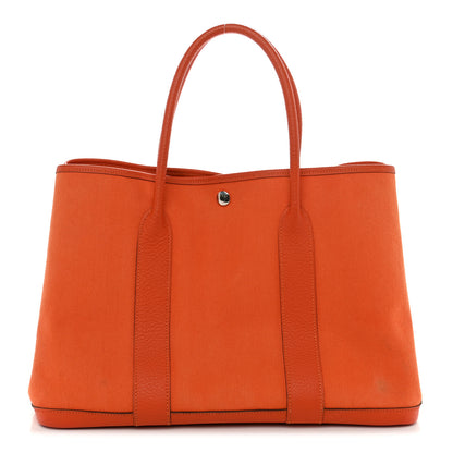 Hermes Toile Negonda Garden Party Tote 36 MM Orange 1 of 11