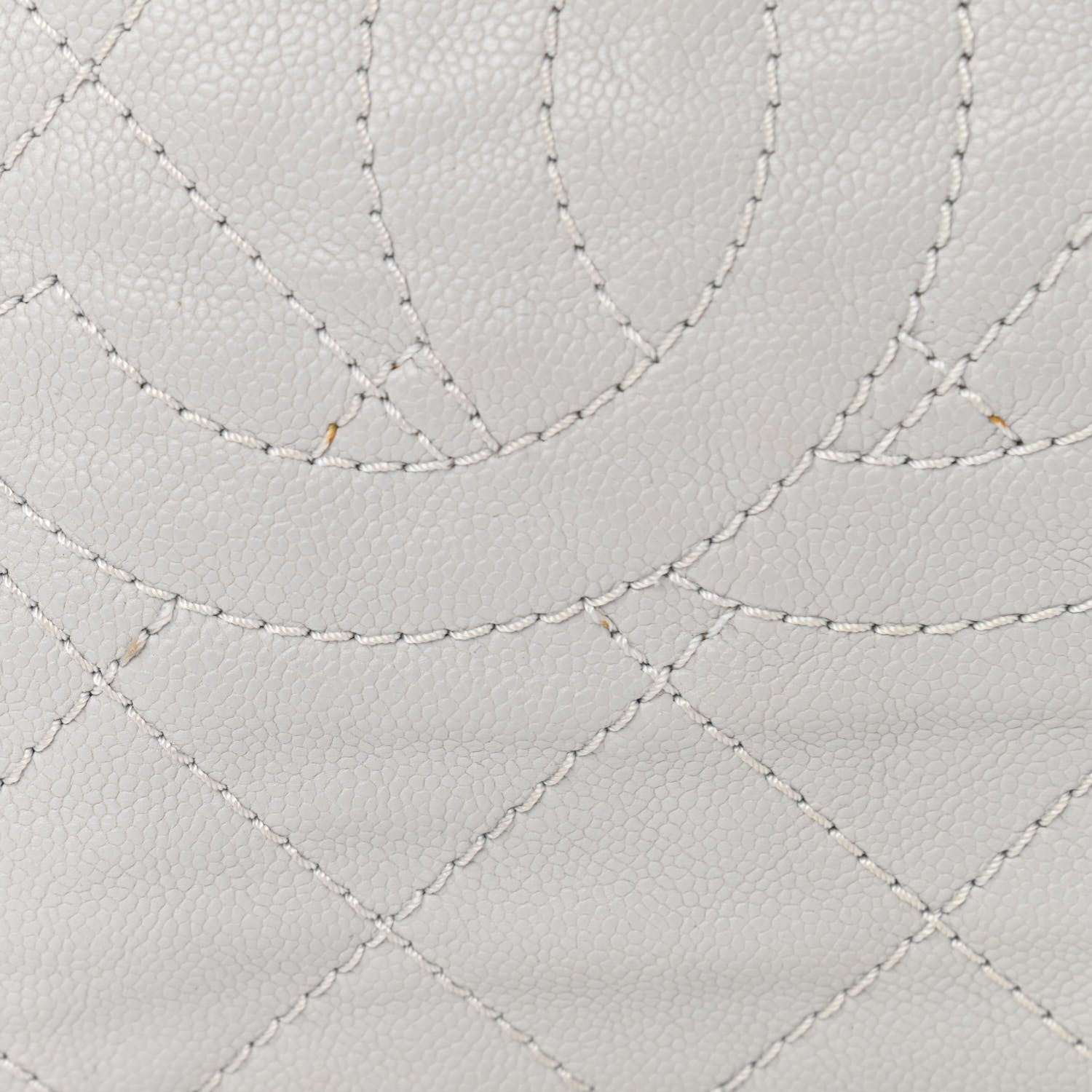 Chanel Grained Calfskin Quilted Small Daily Shopping Tote Light Grey 10 of 11