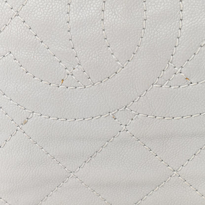 Chanel Grained Calfskin Quilted Small Daily Shopping Tote Light Grey 10 of 11