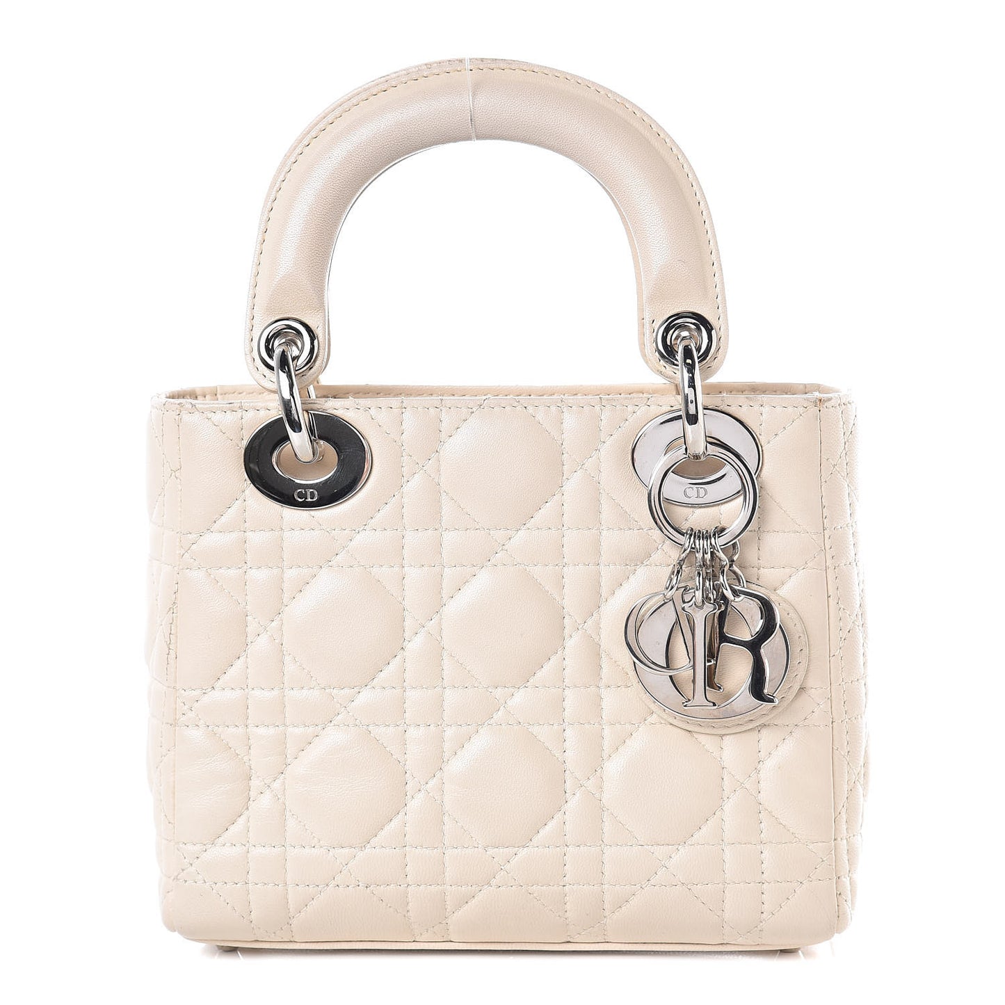Lambskin Cannage Mini Lady Dior Light Beige