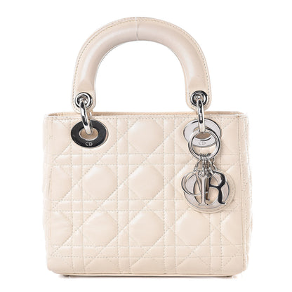 Christian Dior Lambskin Cannage Mini Lady Dior Light Beige 1 of 20
