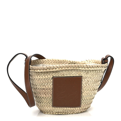 Loewe Leaf Palm Calfskin Mini Drawstring Bucket Bag Natural Tan 1 of 11