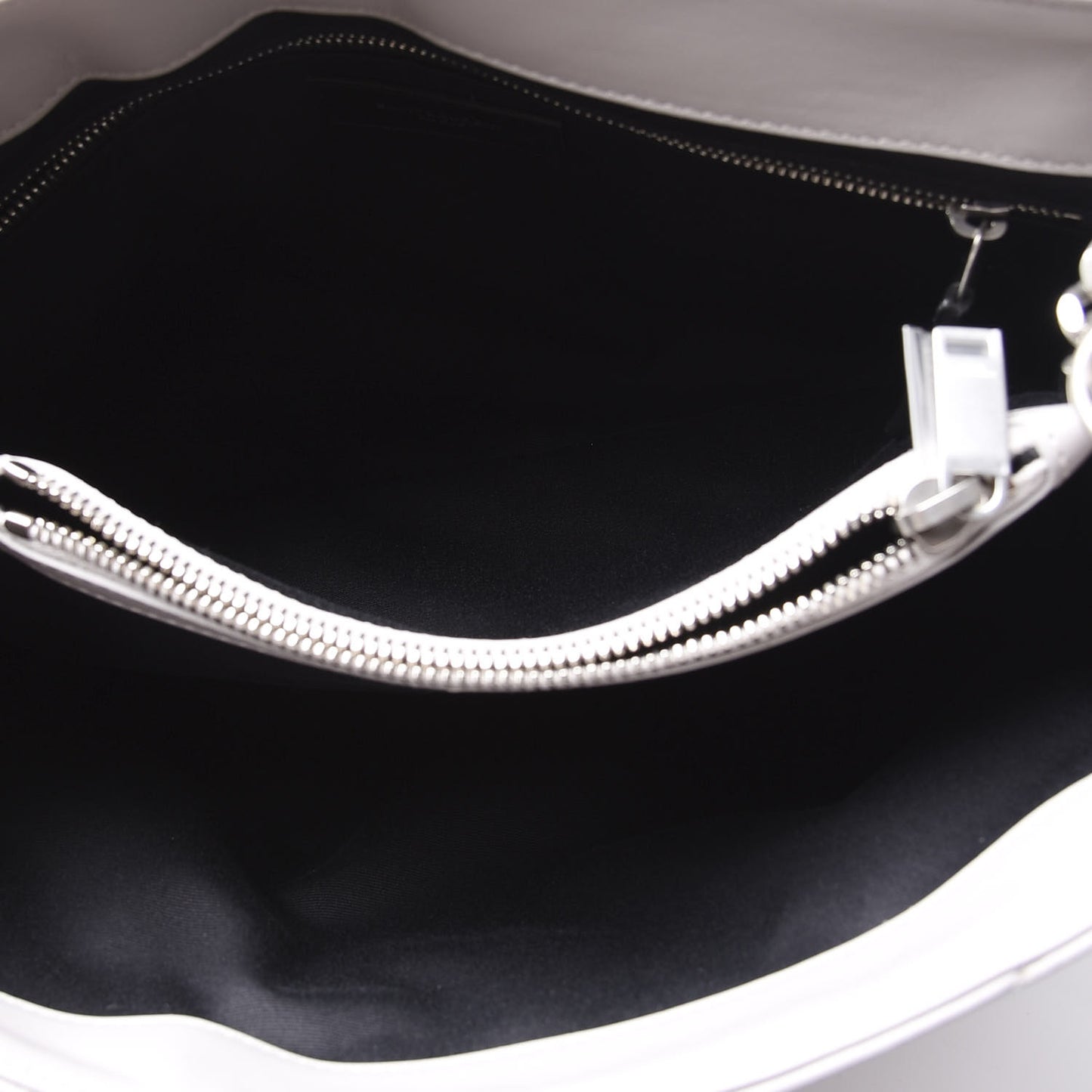 Calfskin Y Quilted Monogram Medium Loulou Chain Satchel White