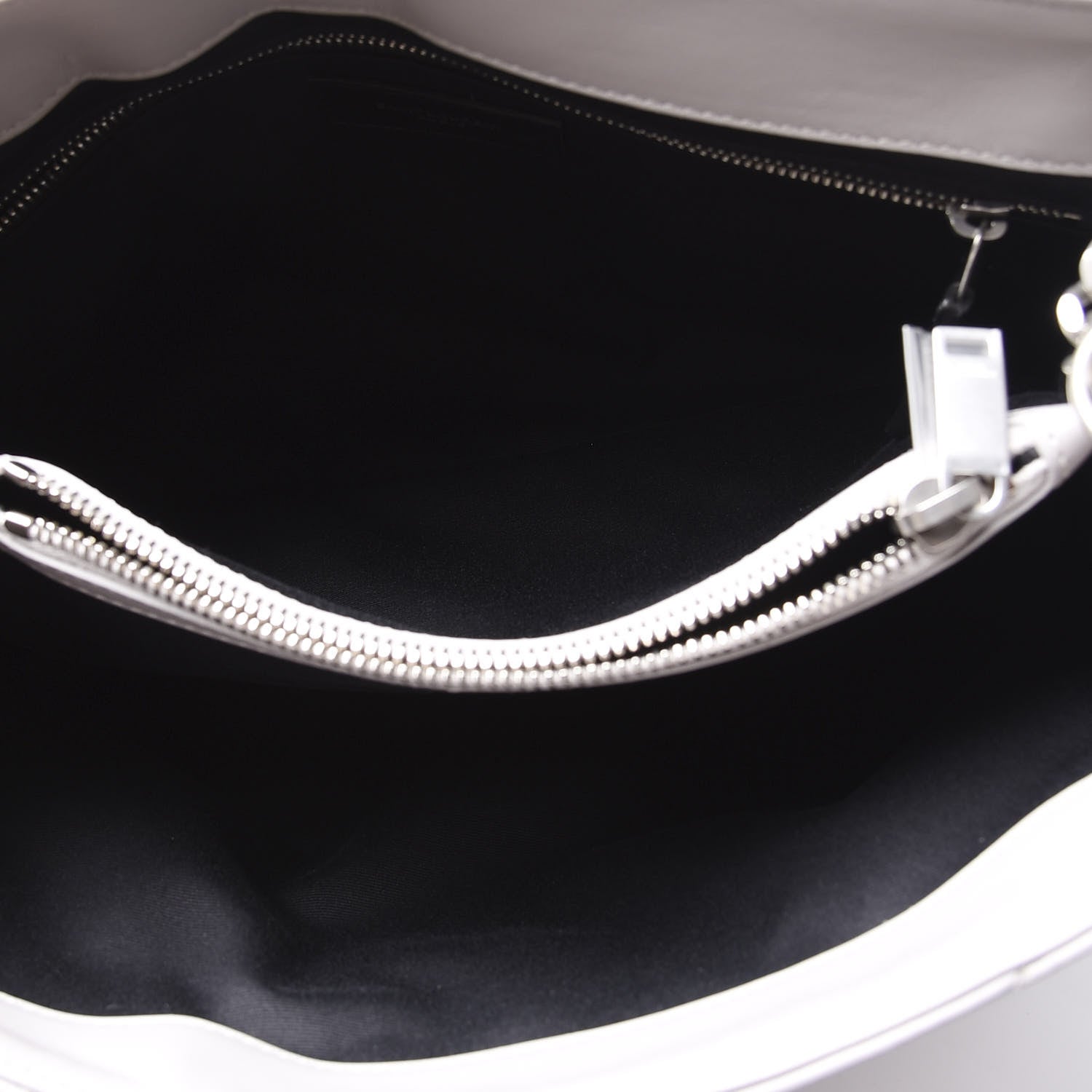 Saint Laurent Calfskin Y Quilted Monogram Medium Loulou Chain Satchel White 4 of 11