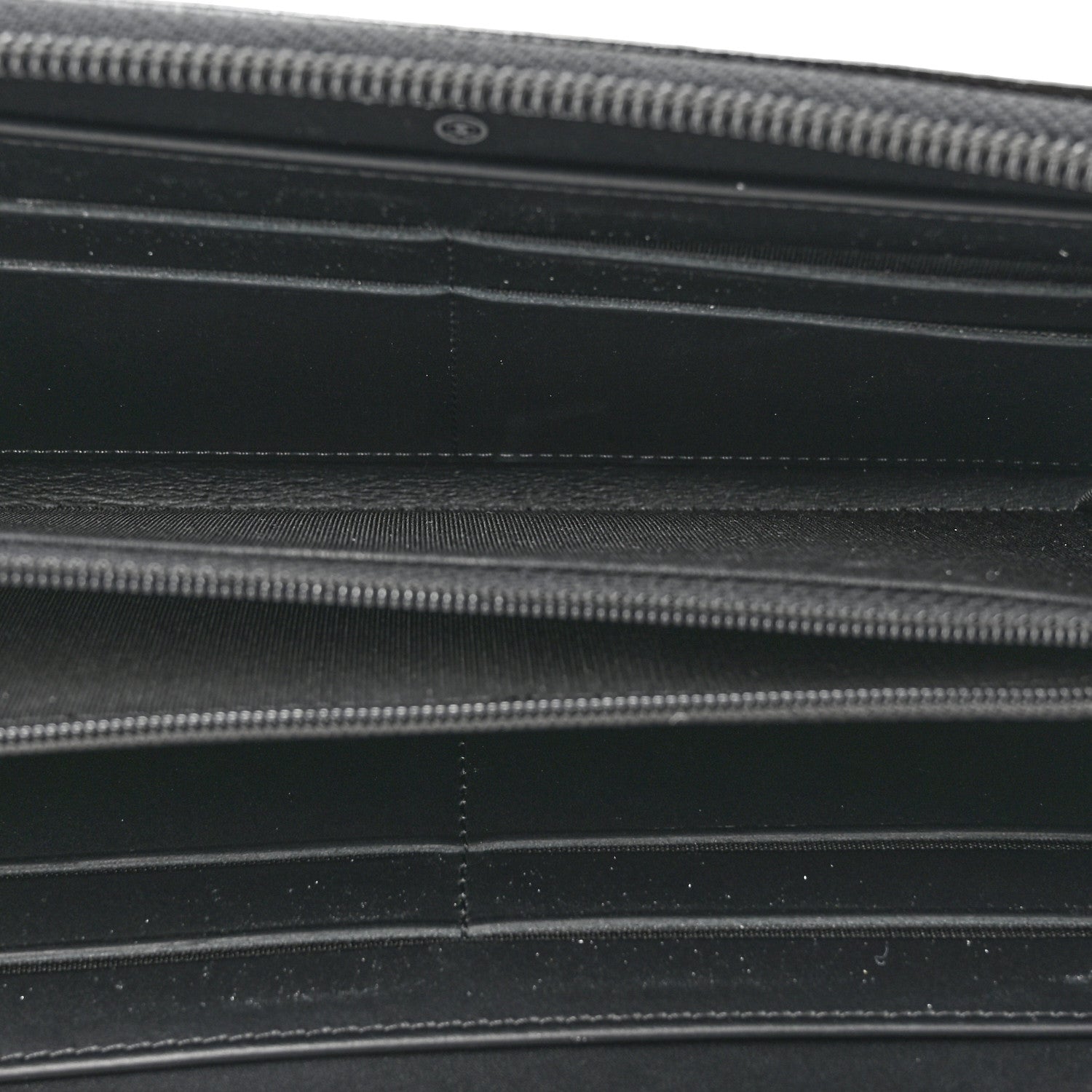 Chanel Patent Caviar Timeless CC Large Gusset Zip Around Wallet Black 5 of 9