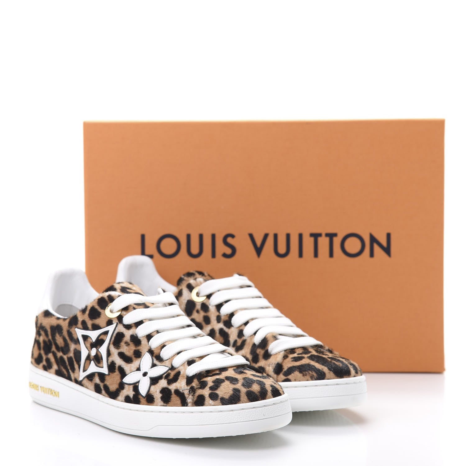 Louis Vuitton Calfskin Pony Hair Leopard Monogram Frontrow Sneakers 36.5 10 of 10