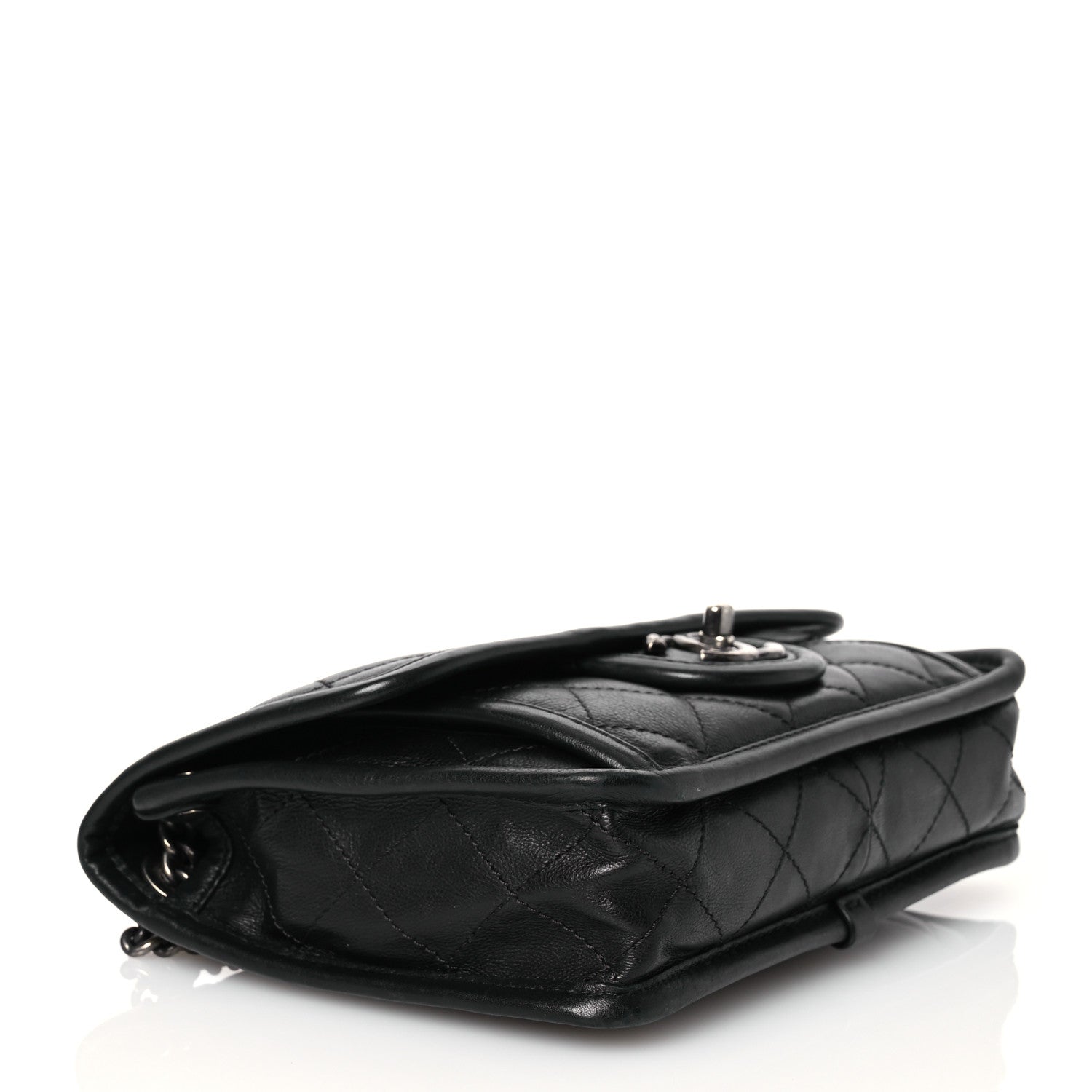 Chanel Calfskin Quilted Mini French Riviera Flap Black 4 of 15