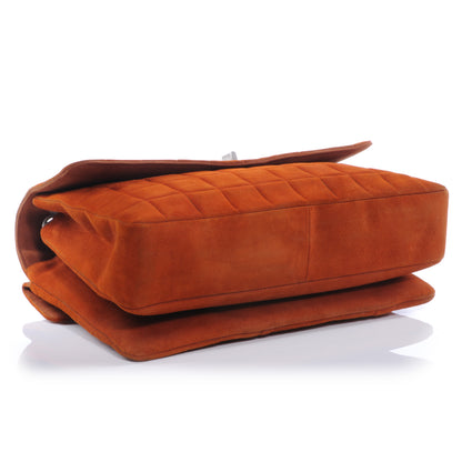 Chanel Suede Square Quilted Mademoiselle Flap Orange 4 of 8