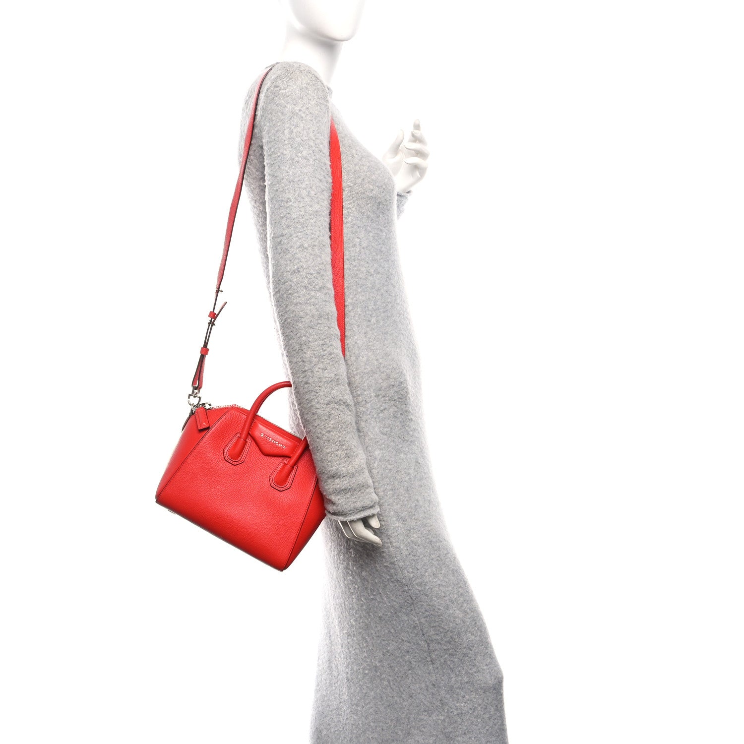 Givenchy Sugar Goatskin Mini Antigona Pop Red 2 of 13