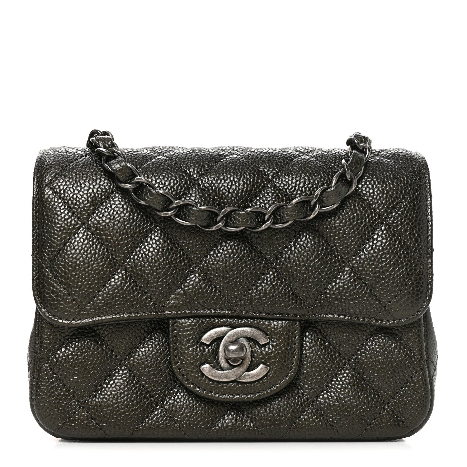 Chanel Caviar Quilted Mini Square Flap Dark Charcoal 1 of 11