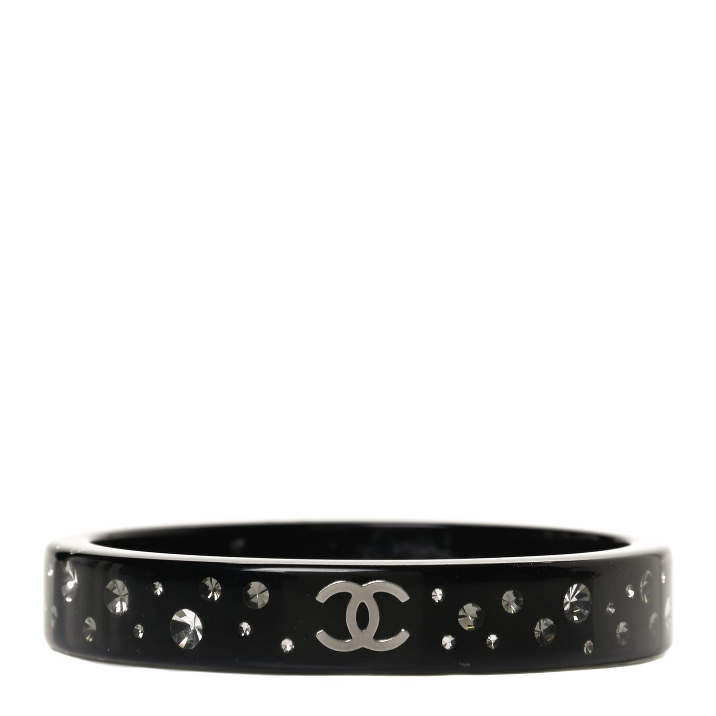 Resin Crystal CC Bangle Black