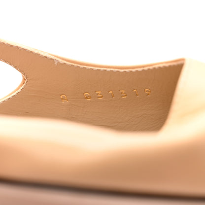 Chanel Lambskin Grosgrain Cap Toe CC Slingback Sandals 39 Beige Black 8 of 9