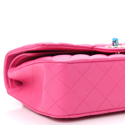 Chanel Caviar Quilted Medium Double Flap Dark Pink 4 of 10