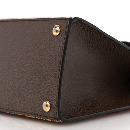 Gucci GG Supreme Monogram Bengal Small Padlock Top Handle Bag Beige Pink 10 of 11