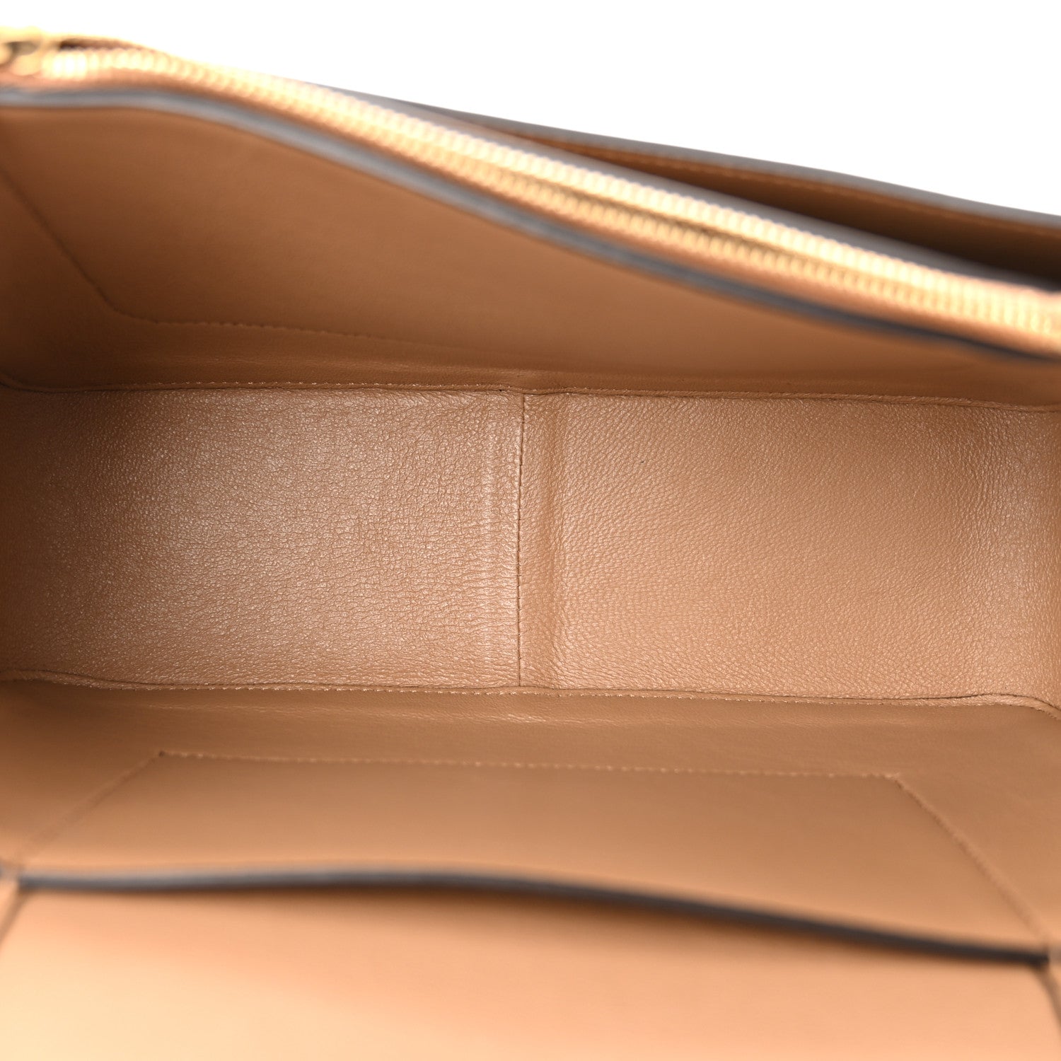 Celine Shiny Smooth Calfskin Medium Frame Shoulder Bag Tan Optic White 5 of 13