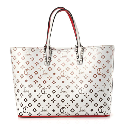 Christian Louboutin Calfskin Patent Degrade Loubinthesky East West Cabata Tote White 1 of 14