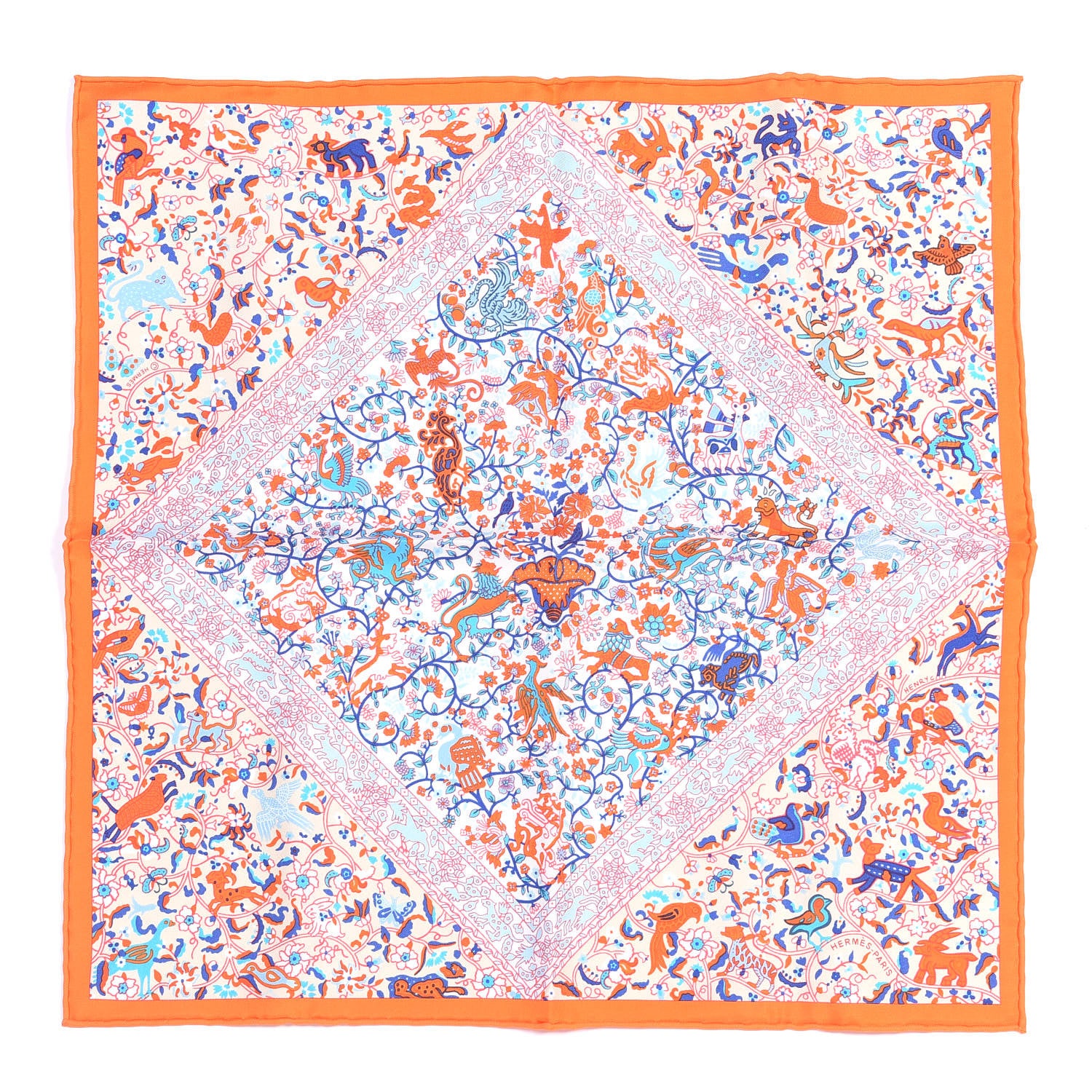Hermes Silk Jardins De Soie Scarf 45 1 of 4