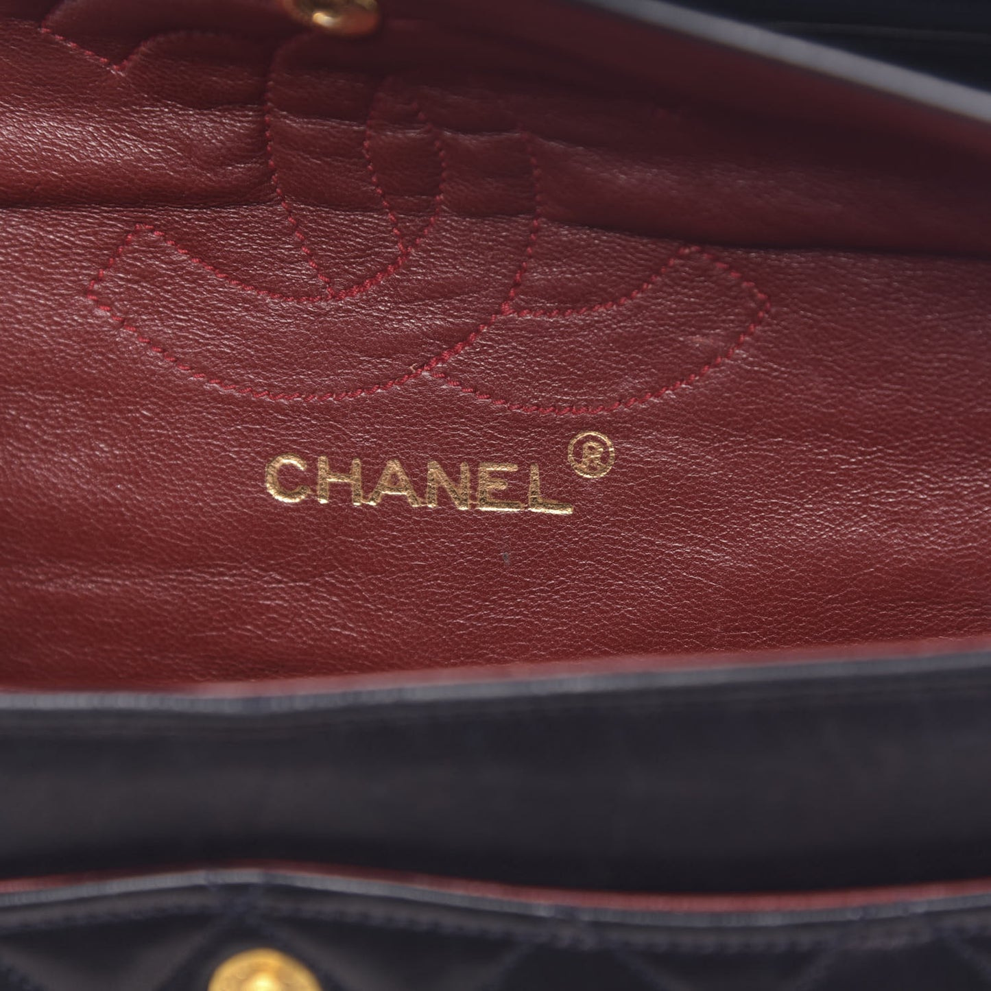 Lambskin Quilted Small Double Flap Navy