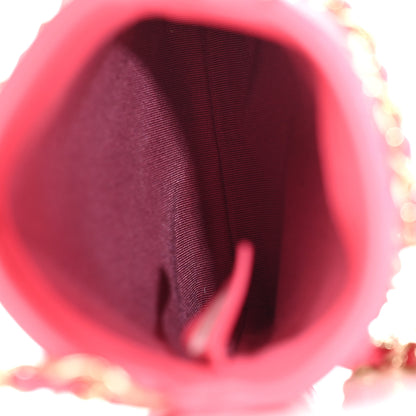 Chanel Caviar Quilted French New Wave Phone Holder With Chain Pink 8 of 12