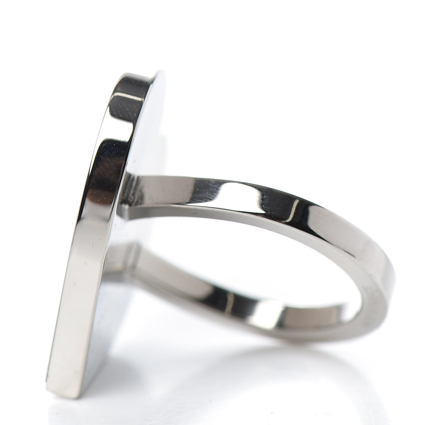 Palladium Coeur Scarf Ring Black