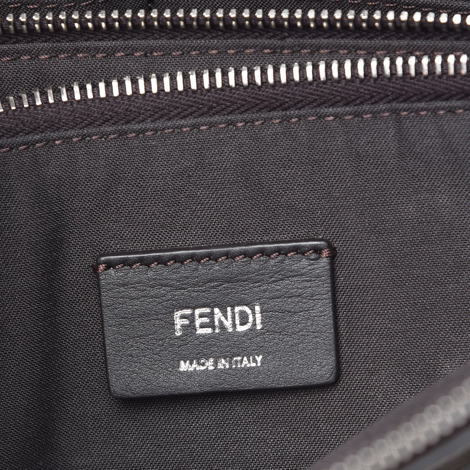 Fendi Vitello Sierra Morfeus Dolce Striped Strap Medium By The Way Boston Bag Camelia Ebano Multicolor 6 of 9