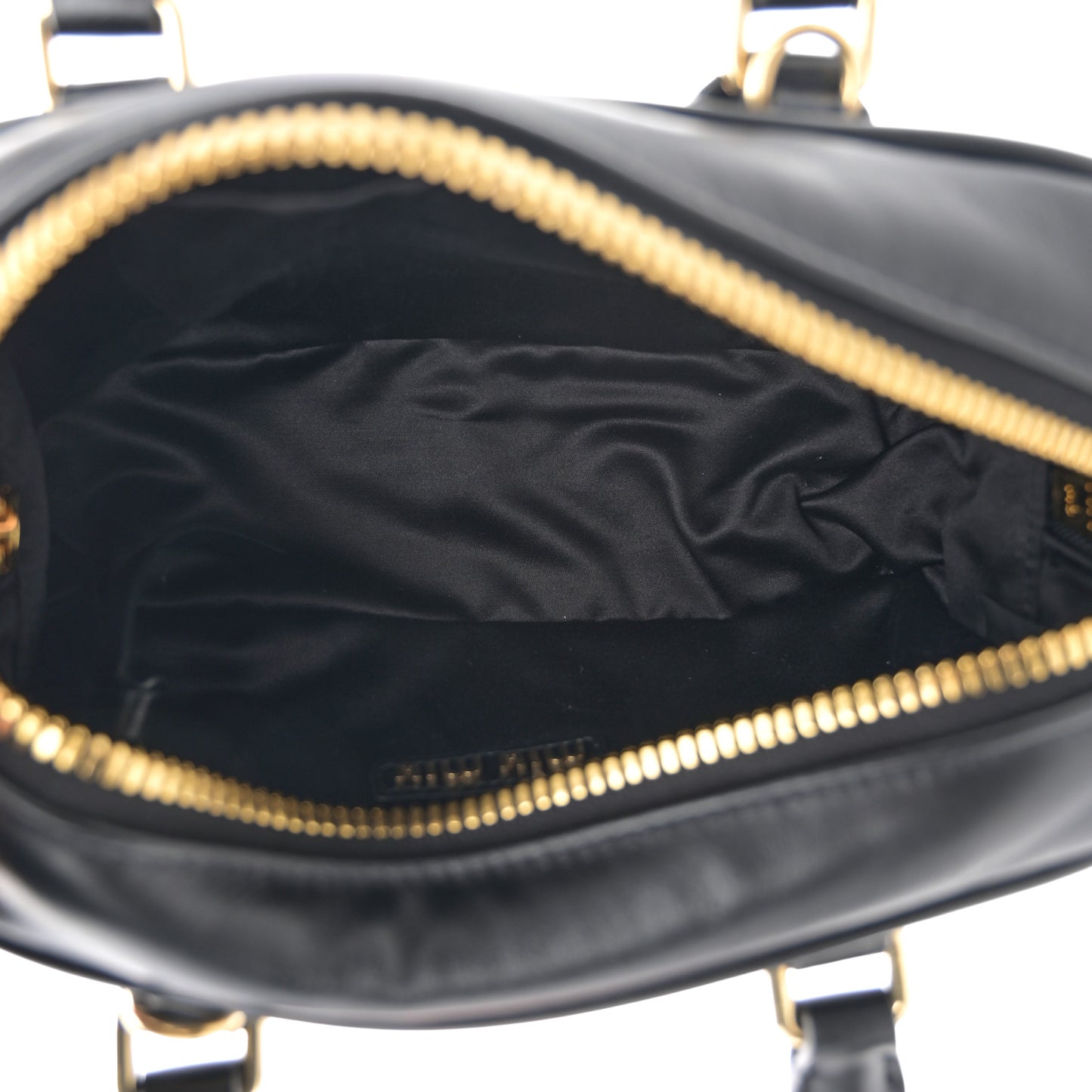 Calfskin Mini Arcadie Top Handle Bag Black